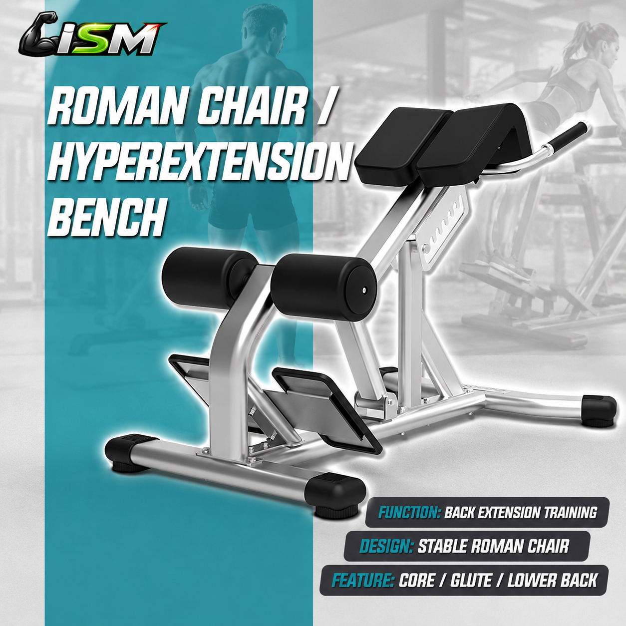 Home Gym Hamstring Exercises - Hyperextension Bench Adjustable Sit Up Roman