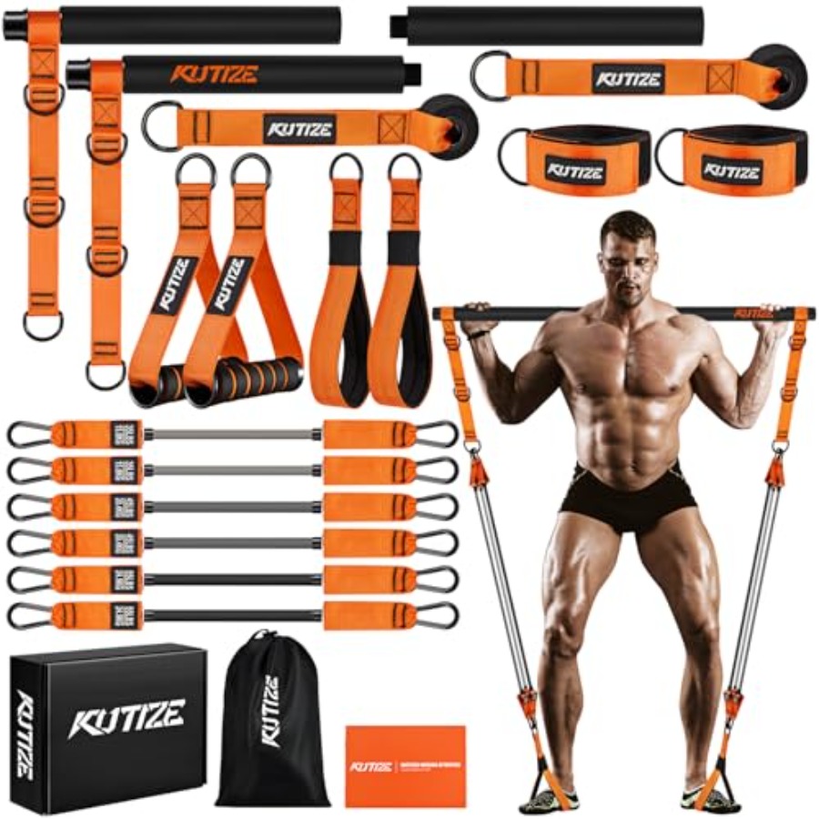 Resistance Band Heavy - Pilates Bar Kit with Resistance Bands,