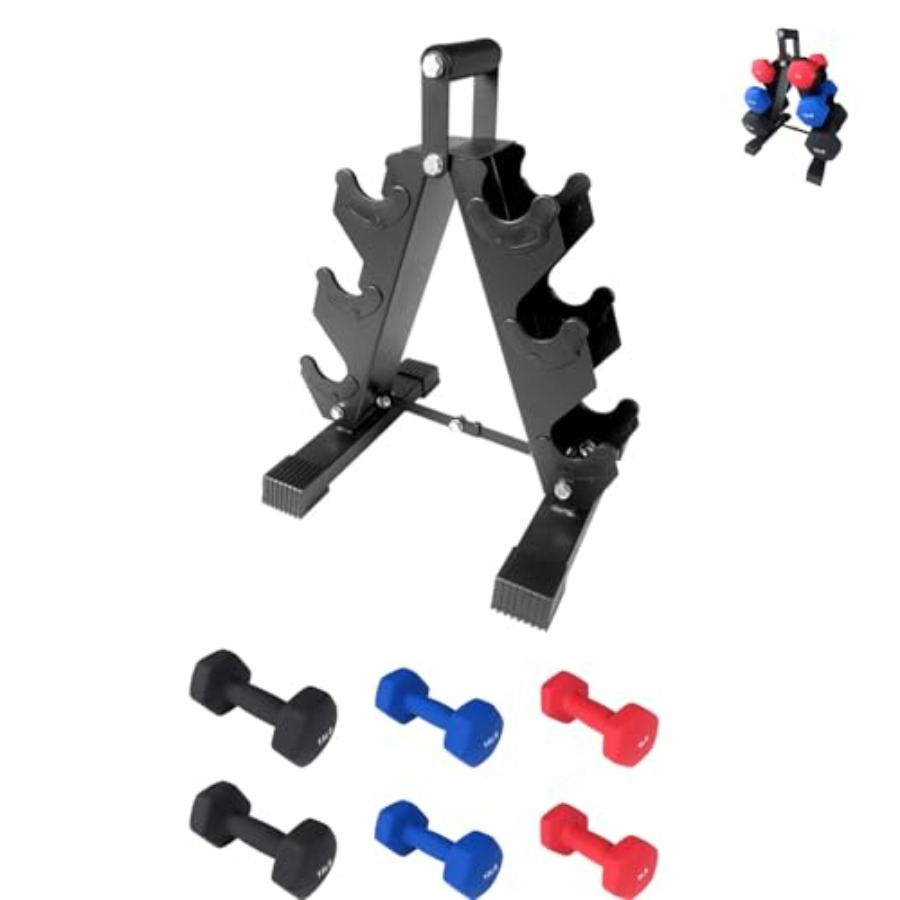 Home Gym Options - PVC Coated Hexagon Dumbbell Set with