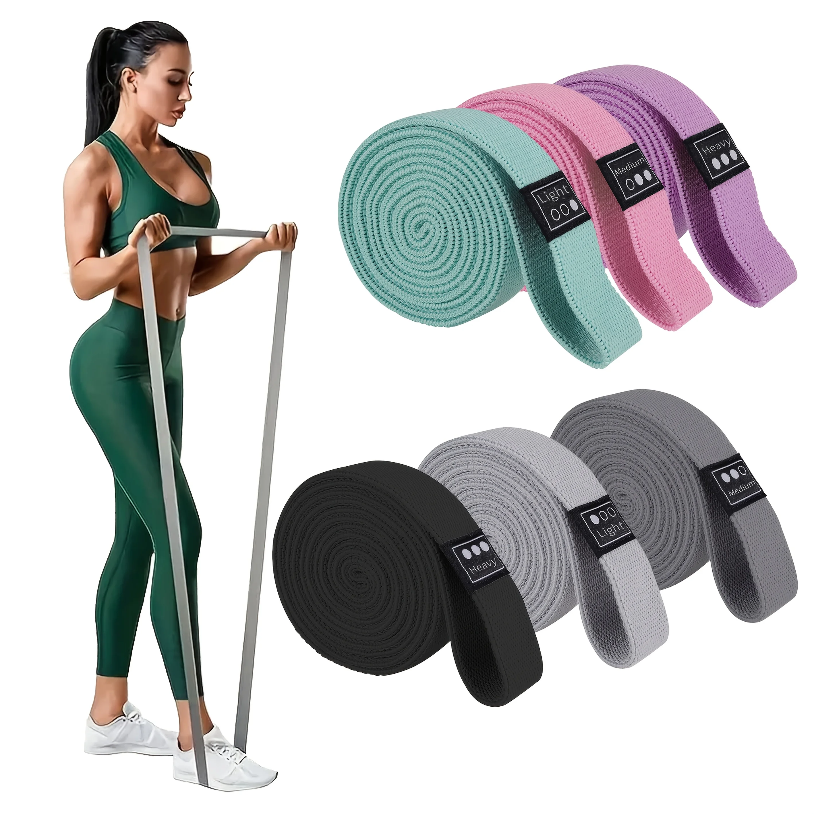 Resistance Band Heavy - Resistance Bands Set, Knitted Elastic Pull