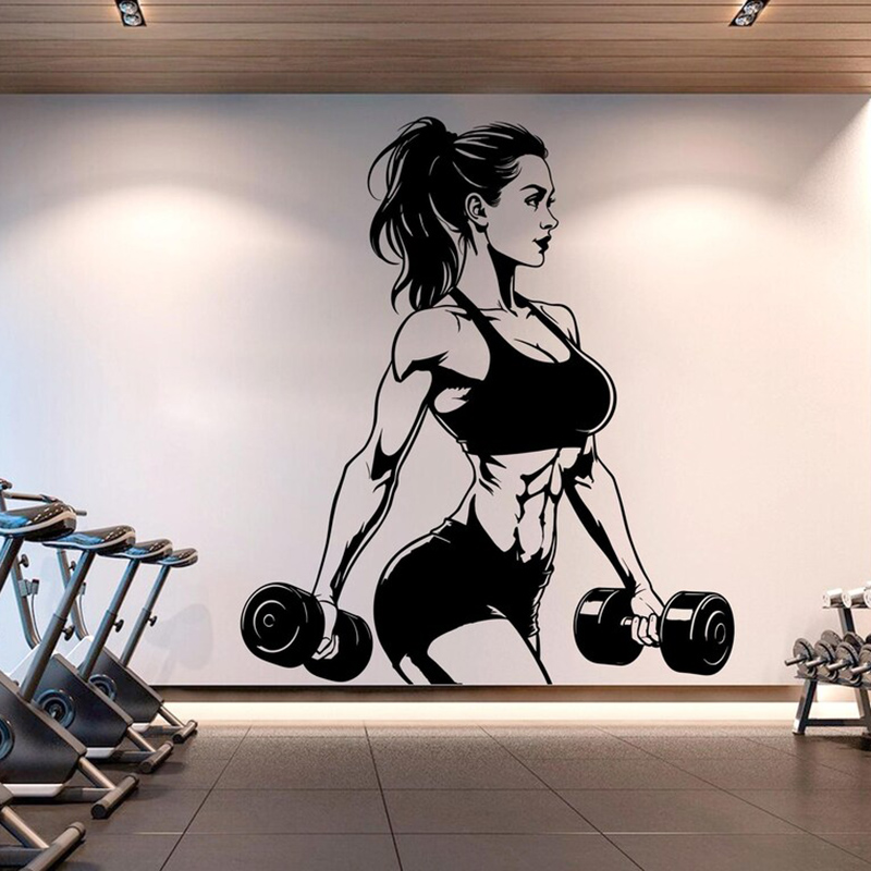 Home Gym Quotes - Gym Wall Decal Vinyl Power Fitness