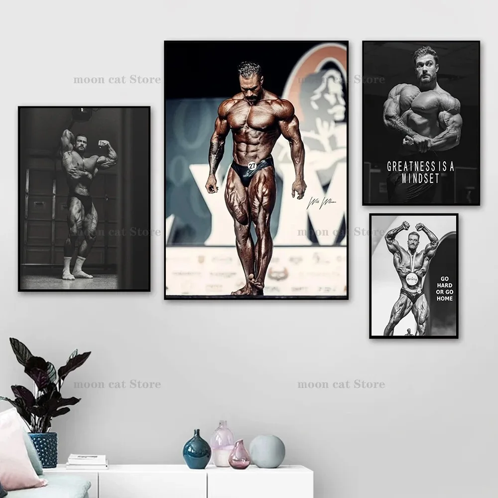 Home Gym Quotes - Canvas Painting Chris Bumstead Bodybuilder Fitness
