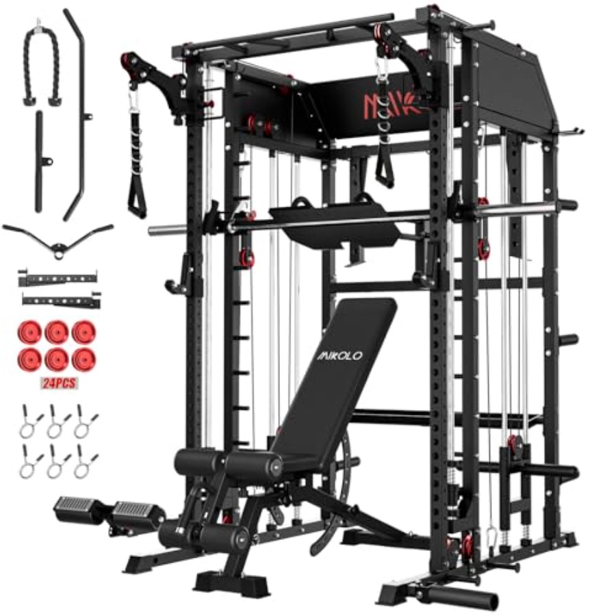 Leg Press Machine - Home gym Smith machine: steel, black,