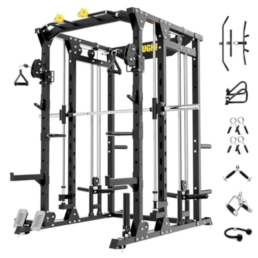 Home Gym All In One - F4 Smith Machine Power Cage with