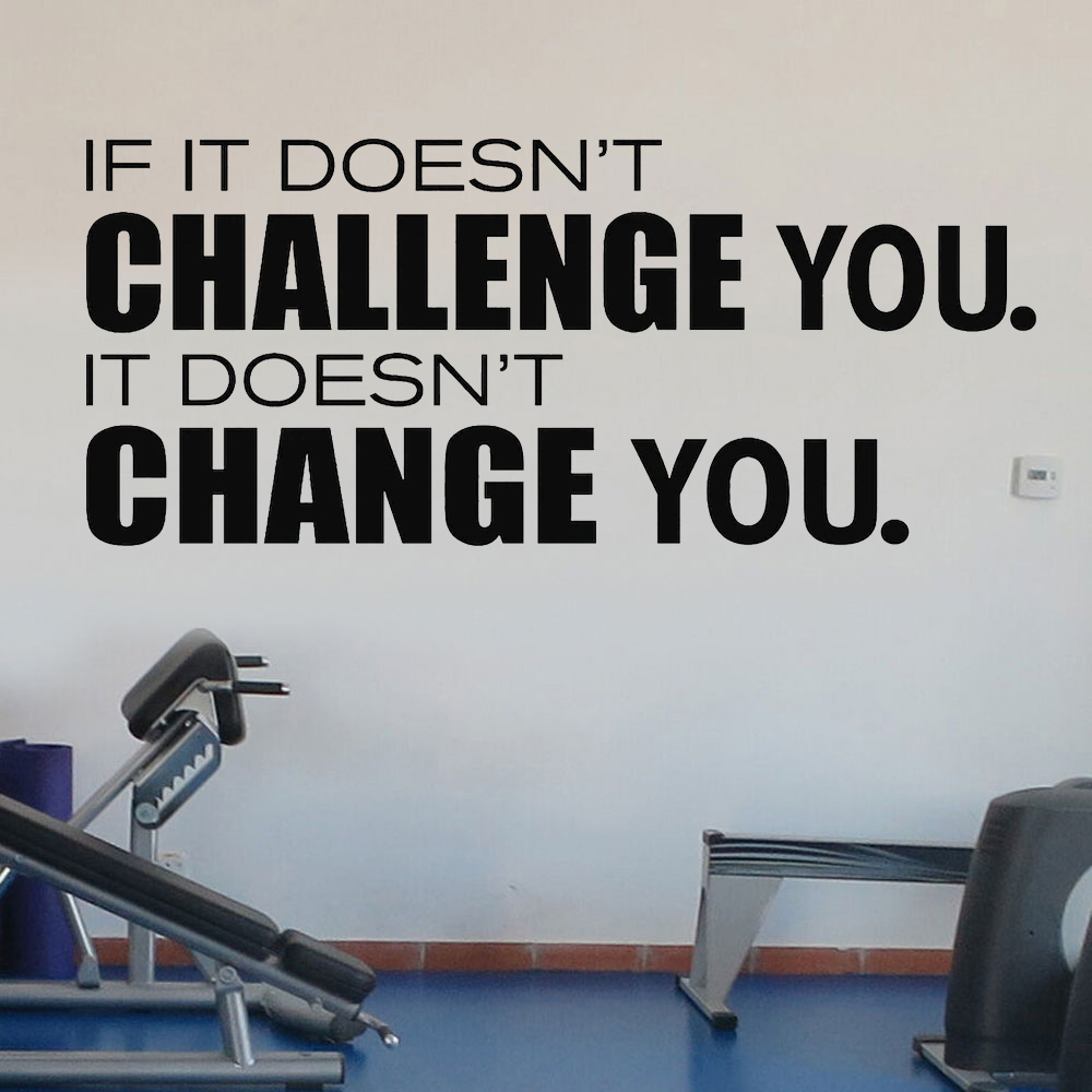 Doesn't Challenge You Doesn't  – Home Gym Quotes Bewertung und Preis