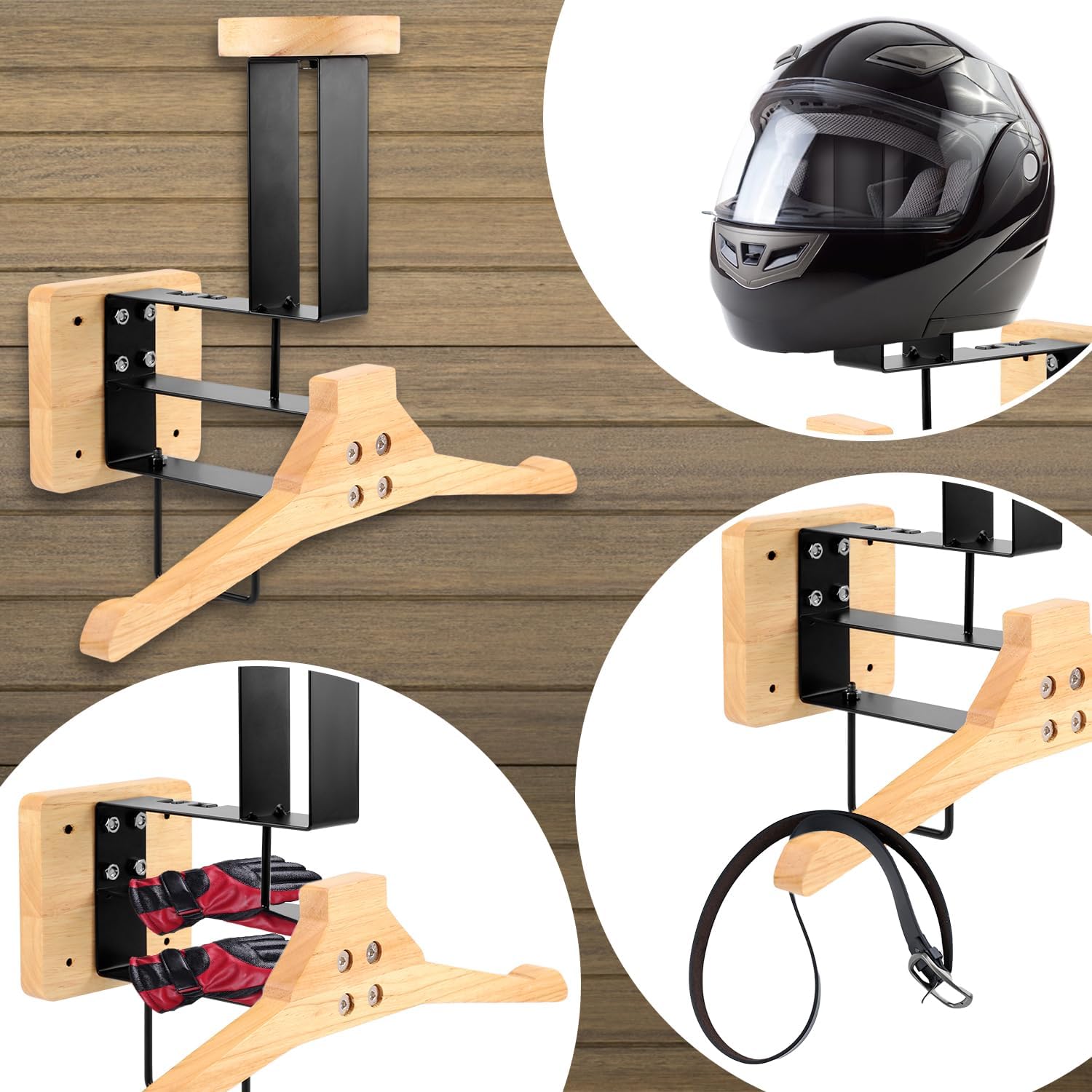 Wood Motorcycle Helmet Holder  – Home Gym Room Bewertung und Preis