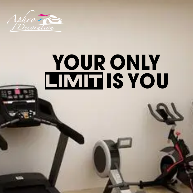 Your only limit is you - Wall  – Home Gym Quotes Bewertung und Preis