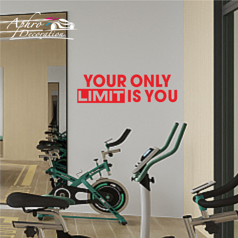 Your only limit is you - Wall  – Home Gym Quotes Bewertung und Preis