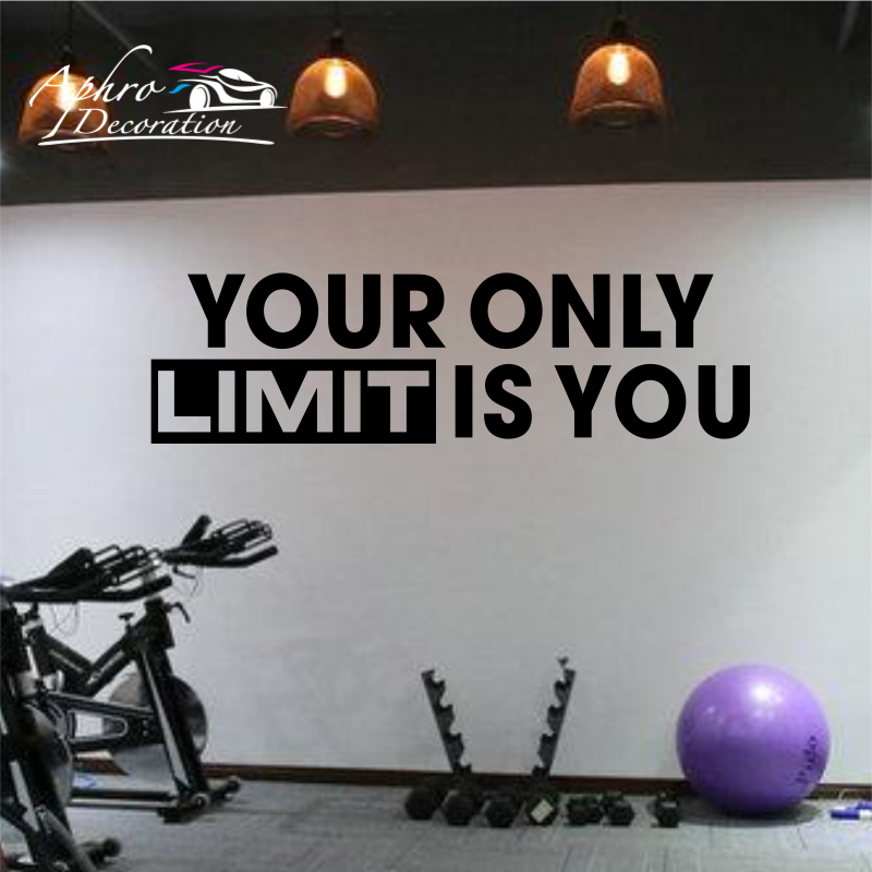 Your only limit is you - Wall  – Home Gym Quotes Bewertung und Preis