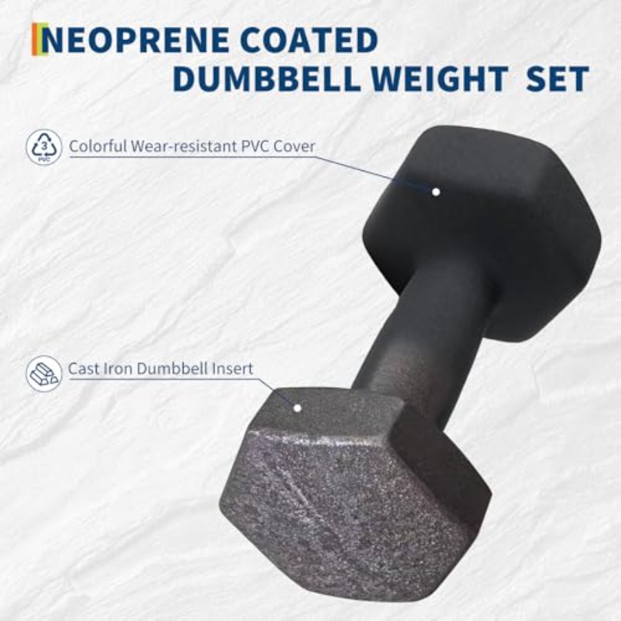PVC Coated Hexagon Dumbbell Se – Home Gym Options Bewertung und Preis