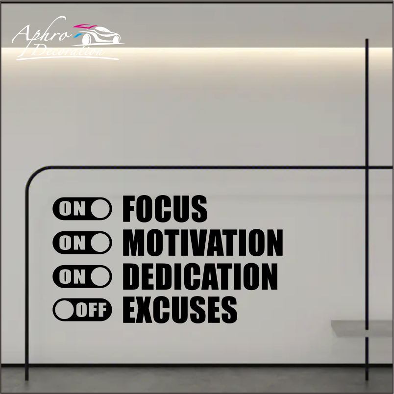 Focus On Motivation On Excuses – Home Gym Quotes Bewertung und Preis