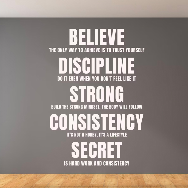 Believe, Discipline Motivation – Home Gym Quotes Bewertung und Preis