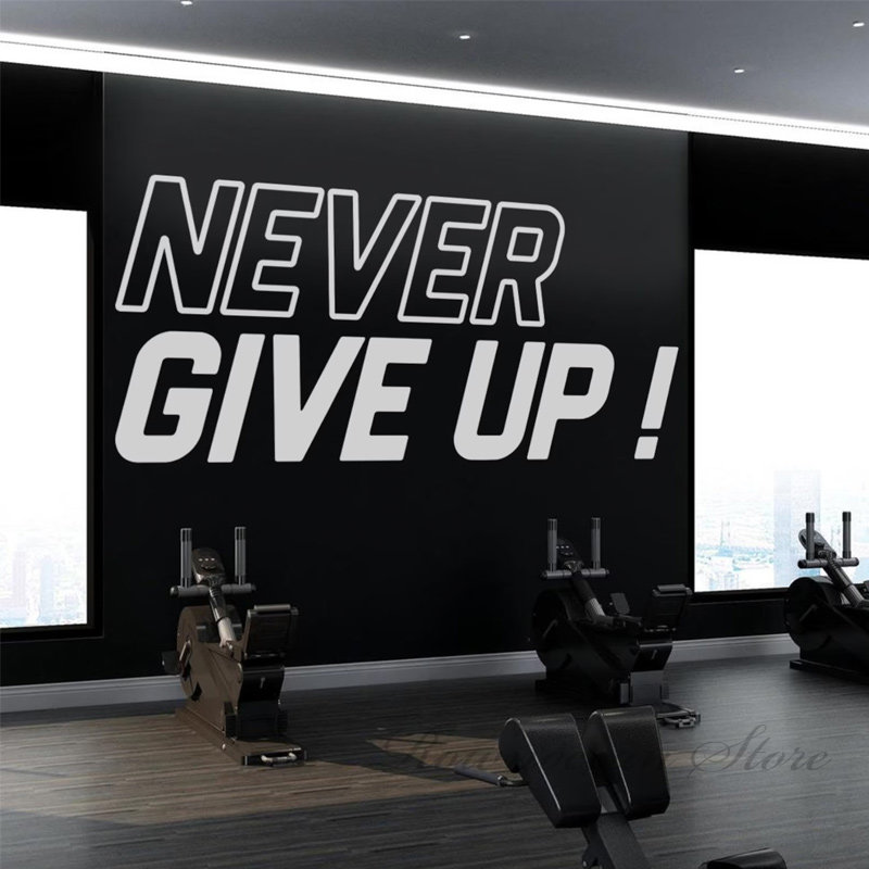 Never Give Up Gym Quote Wall S – Home Gym Quotes Bewertung und Preis