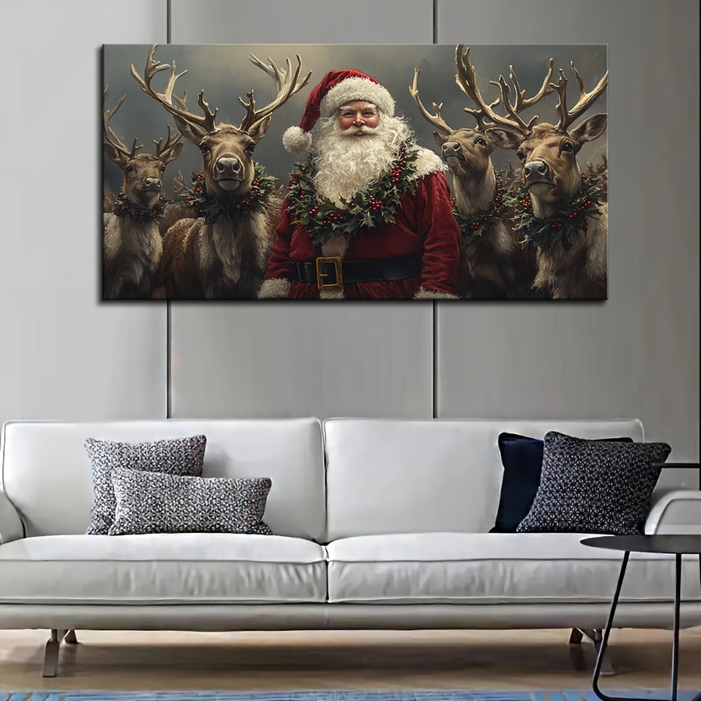 Santa and elk mural decorated  – Home Gym Room Bewertung und Preis