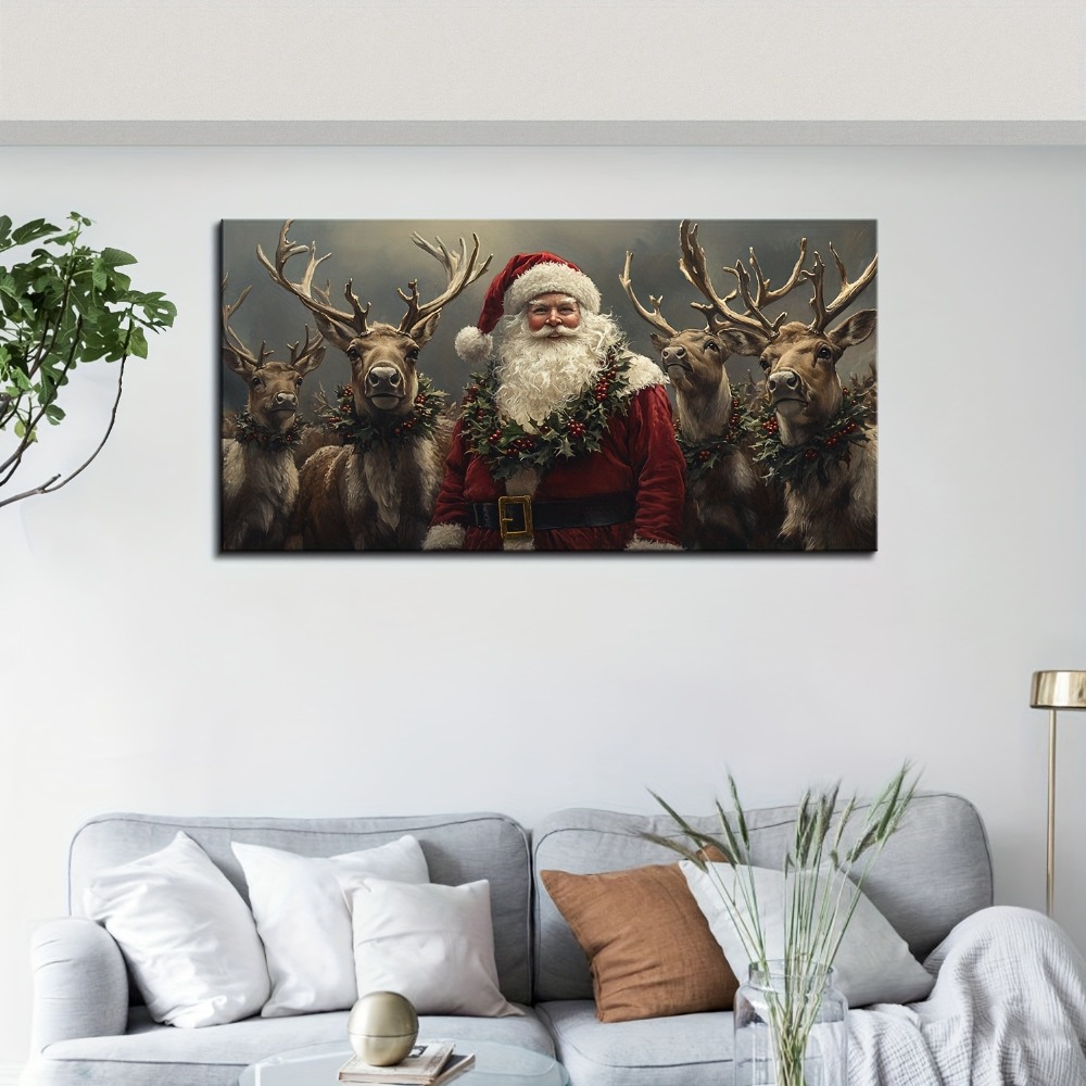 Santa and elk mural decorated  – Home Gym Room Bewertung und Preis