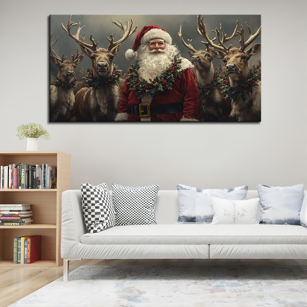 Santa and elk mural decorated  – Home Gym Room Bewertung und Preis