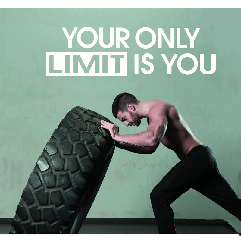 Your only limit is you - Wall  – Home Gym Quotes Bewertung und Preis